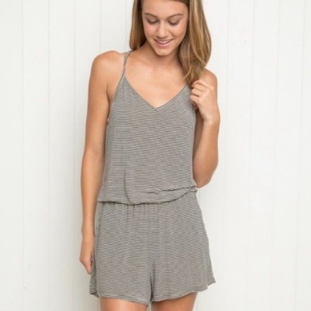 Brandy Melville Striped Romper